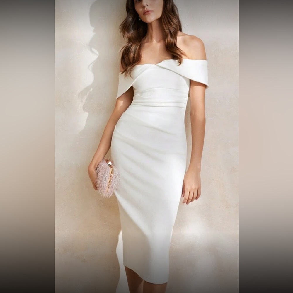 Elegant Off-Shoulder White Dress